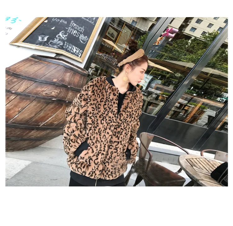 Damskie kurtki ze sztucznego futra z nadrukiem, elegancki płaszcz, kardigan, ciepła, gruba odzież wierzchnia, kurtki, topy, odzież uliczna, płaszcze, kieszenie, jesień, zima