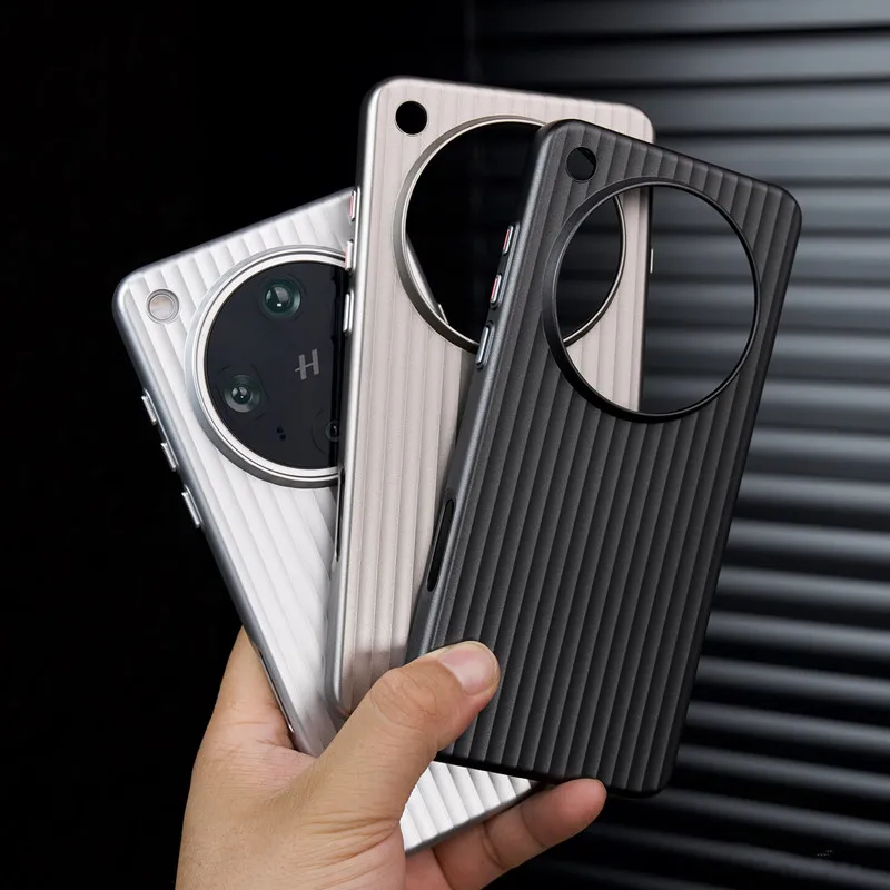 حافظة ظهر رفيعة صلبة بلون لامع من التيتانيوم لهاتف OPPO Find X6 X7 X8 Pro Ultra X8S + غطاء طبيعي مموج مضاد للبصمة #6