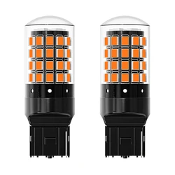 2pcs T20 LED 7443 7440 W21W W21/5W WY21W Led Bulb Car Turn Signal Lights Reverse Lamp 12V Auto White Red Amber 2835 54smd 3000LM