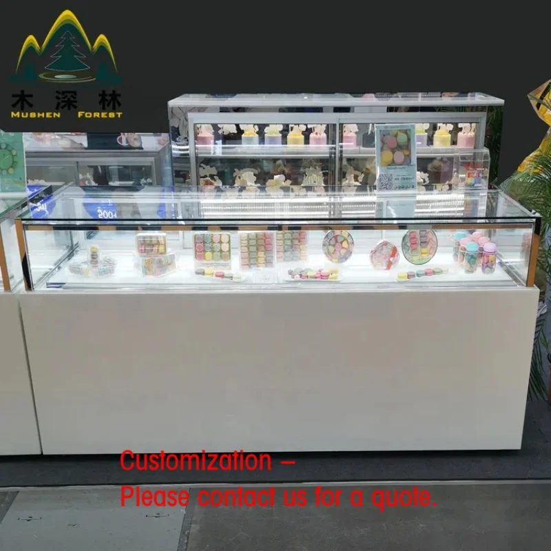 custom.Hot Sale Bakery Refrigerator Cabinet Single-Temperature Dessert Chiller Glass Display Showcase Elegant Cake Stand Shop Fu