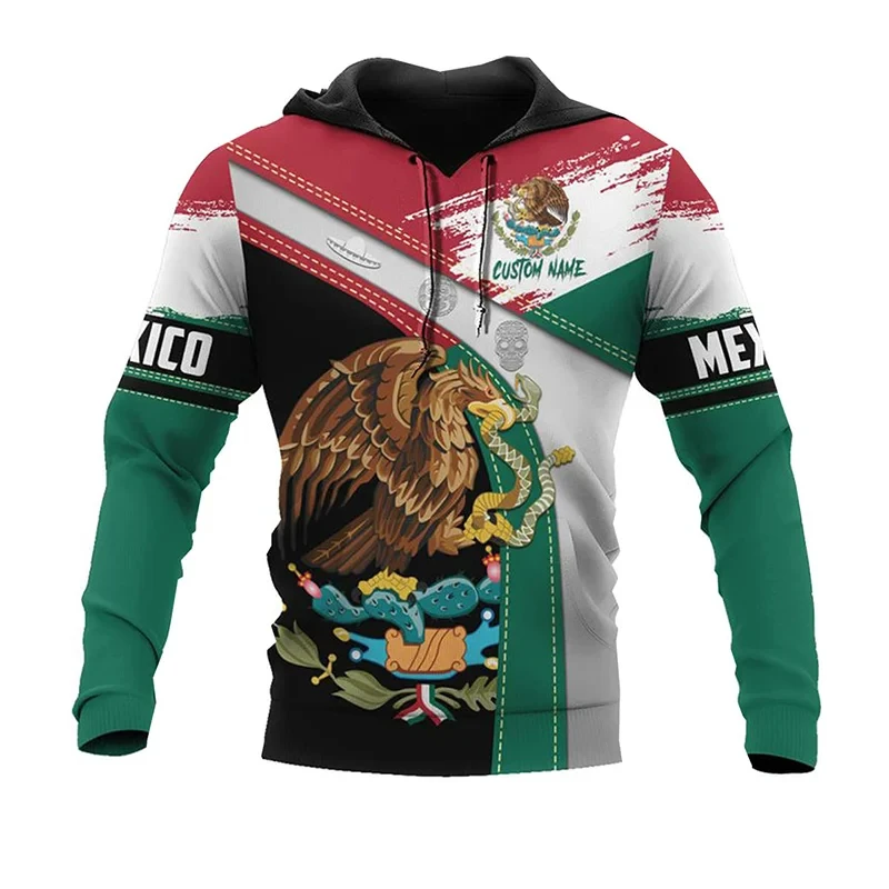 

Mexico Eegle Flag Graphic Hoodie Men Clothing 3D Mexican Camouflage Printed New In Hoodies Women Harajuku Fashion Y2k Pullovers