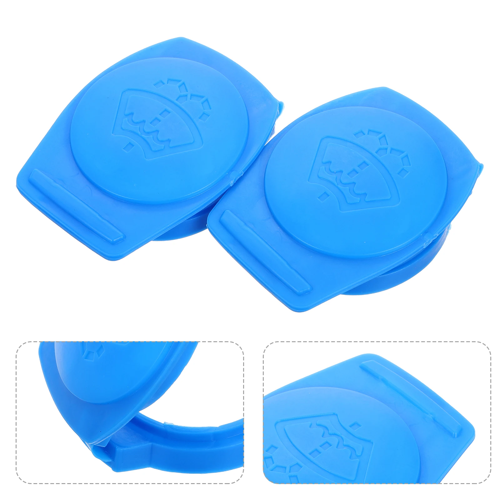 

2 Pcs Reservoir Tank Cover Replacement Washer Fluid Cap Abs Carbon Wiper Windshield Accessory Plastic