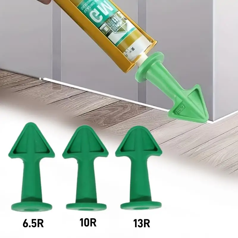 3/6Pcs Caulk Nozzle Applicator Silicone Caulking Tools Sealant Finishing Grout Kit Scraper Floor Cleaning Tile Dirt Spatula