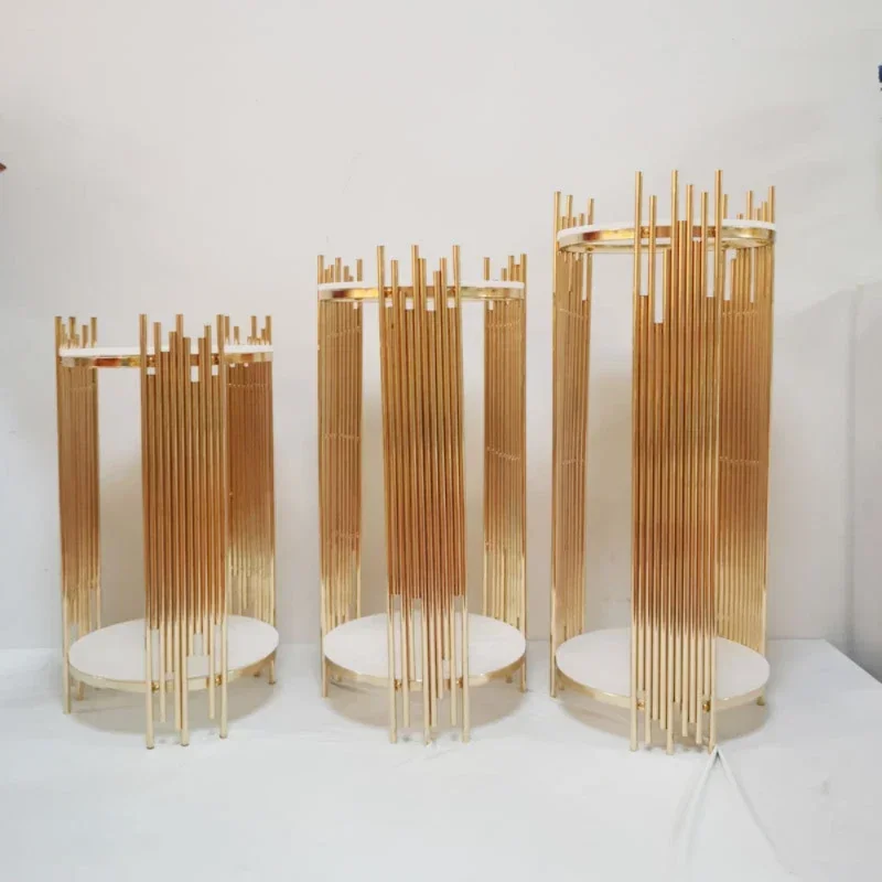 3pcs a set Hot sale gold plinth/cake /party dessert table Cake stand pillar for party decoration HOT SALES