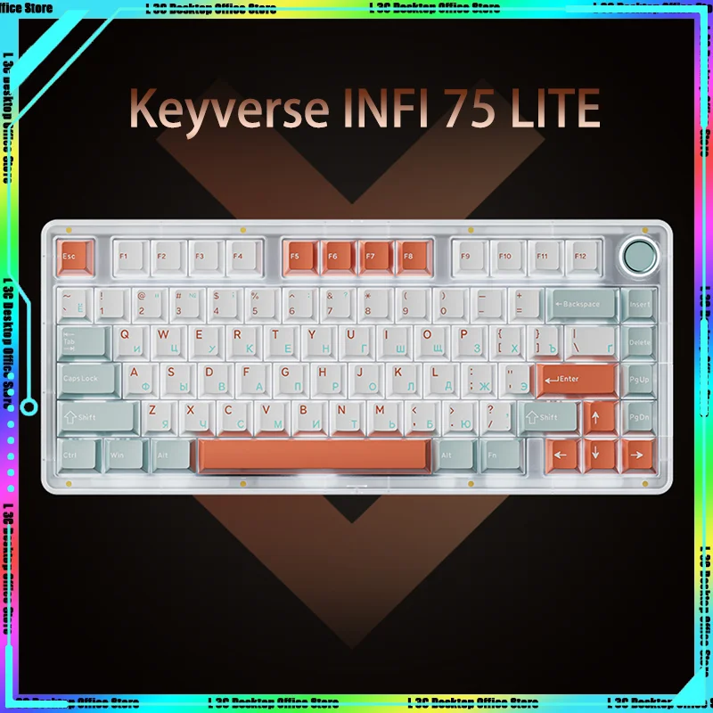 

Клавиатура Механическая Keyverse INFI 75 LITE, Беспроводная игровая клавиатура с поддержкой Bluetooth, трехрежимная, RGB