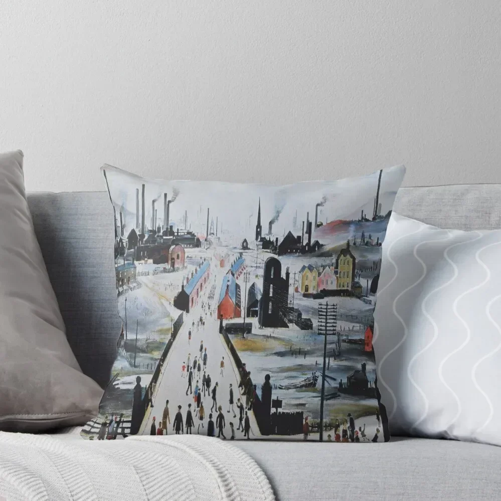 

L S Lowry Throw Pillow Decorative Sofa Cushion christmas ornaments 2025 pillow