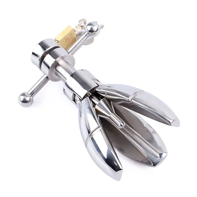 Stainless Steel Rigid Plug Anal Dilator Anal Lock Masturbator Chrysanthemum Plug Male and Female Passion Toy Adult Sex Toy