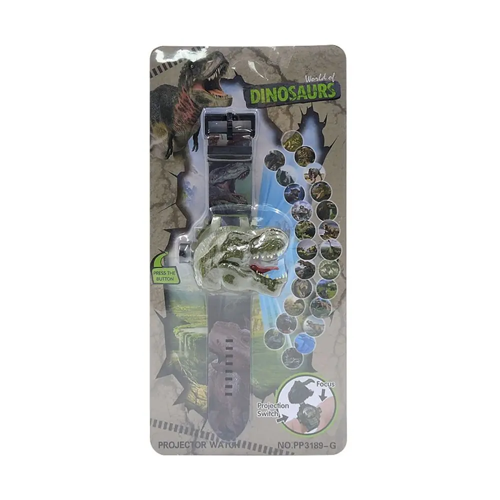 Children Electronic Educational  Students Clock Triceratops Dinosaur Projection Watch  Watch Digital WristWatch Cartoon