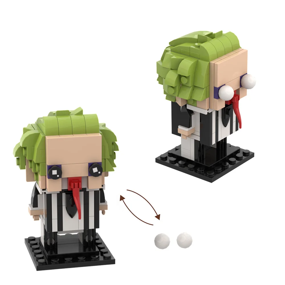 MOC Horror Movie Beetlejuice BrickheadZ Model Building Blocks Exorcist Minifigures Assembled Brick Toy Halloween Design Gift