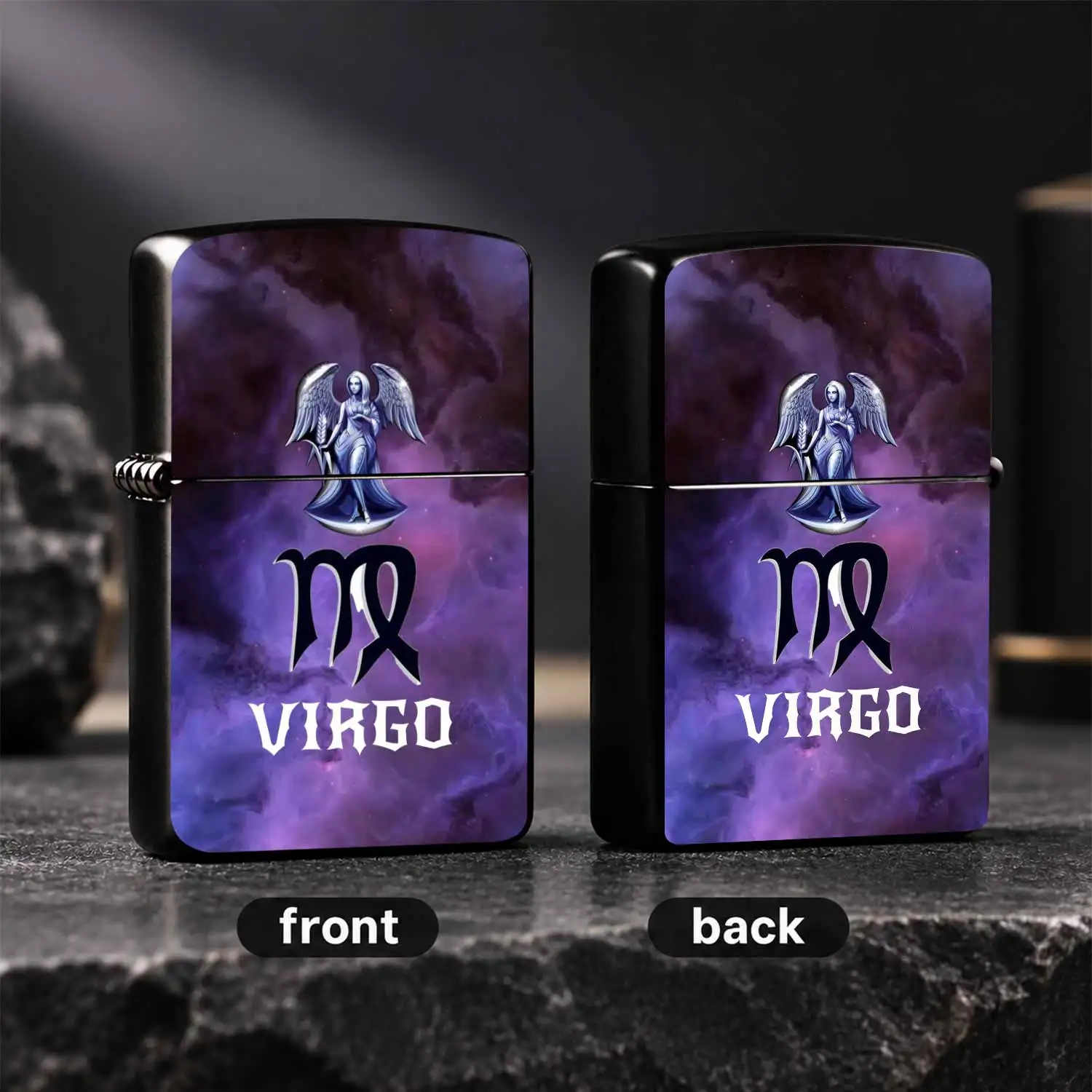 Creative Starry Sky Virgo Themed Lighter, Multi-Scenario Usable Portable Ignition Device, Exquisite Trendy Personal Accessory, Ideal Gift For Friends And Enthusiasts, Durable Stylish Item Suitable For Home Outdoor Daily Use A Humorous And I