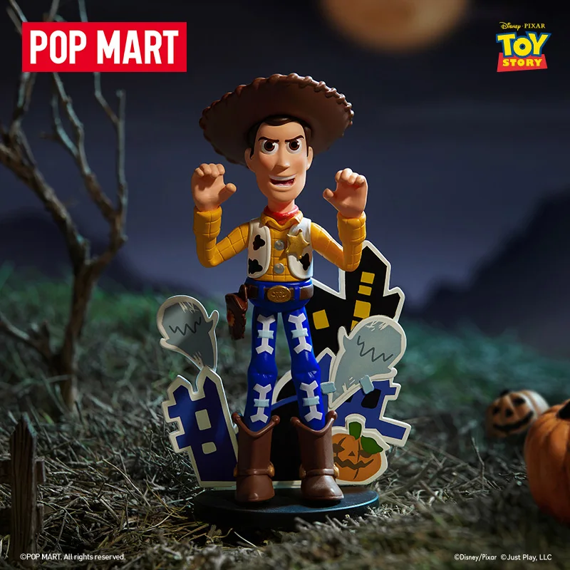 POP MART Disney/Pixar SPOOKY NIGHT seria pudełko z niespodzianką zabawki tajemnicze pudełko tajemnicze Caixa figurka Model niespodzianka prezent urodzinowy