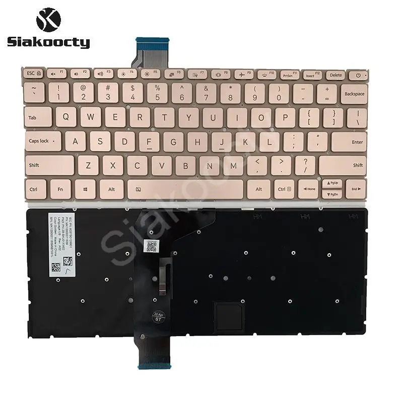 Siakoocty US Keyboard for XIAOMI AIR 12.5 keyboard golden English 9Z.ND6BV.001 NSK-Y10BV with backlight US Layout BACKLIT