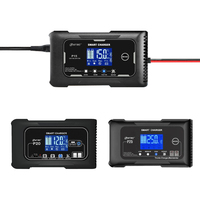 HTRC 15A 20A 25A 12V/24V Battery Charger for Car Motorcycle Lead-Acid Lithium LiFePO4 AGM Auto Battery Charge Smart Pulse Repair