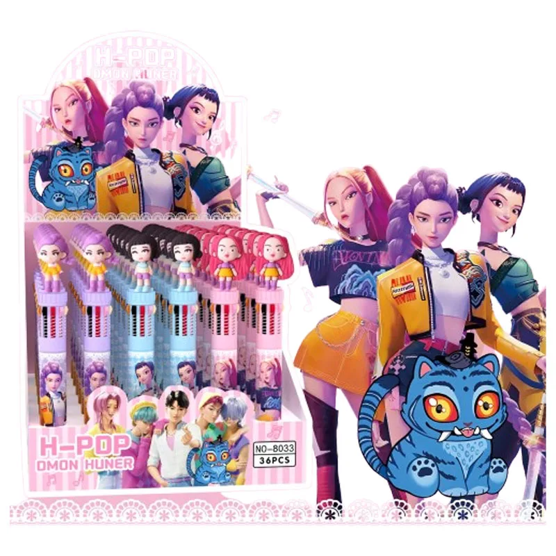 

1PCS 10Colors for Kpop Demon Hunters Ballpoint Pens Rumi Zoey Pen for Students Classroom School Supplies Party Favors Gifts