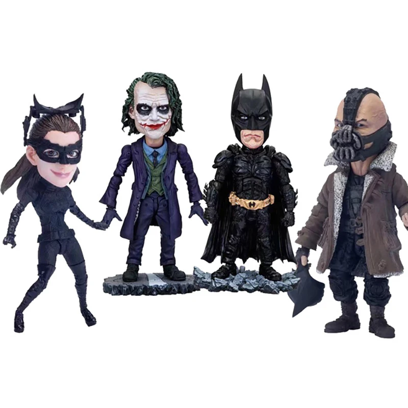 The Dark Knight Joker Bane Batman Catwomen Action Figure Big Eyes Superhero Movie Figure Collectible Model Toys Birthday Gifts