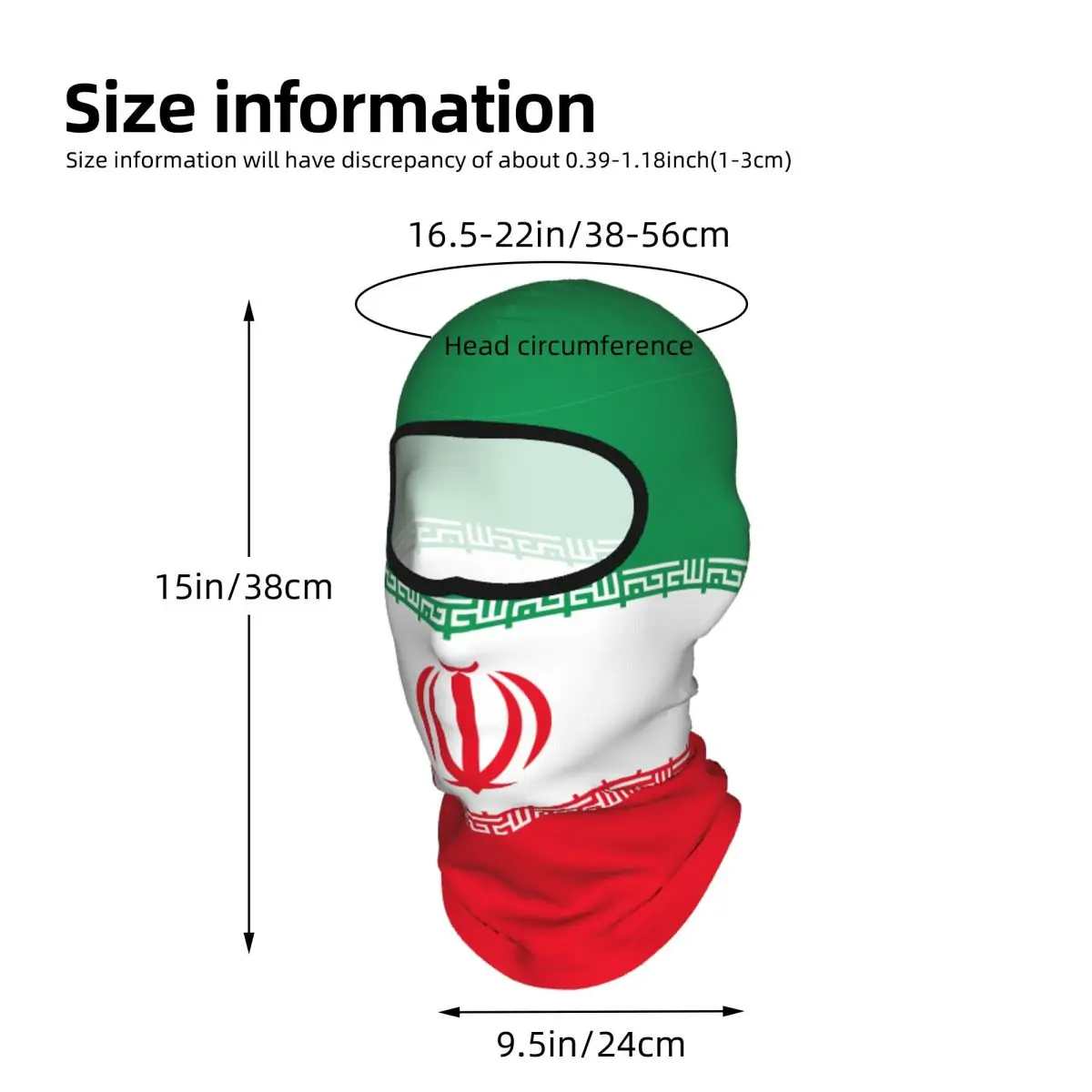 Flag Of IRAN Outdoor Cool Sunscreen Motorcycle Face Mask Moto Biker Wind Cap Mask Stopper Windproof Bicycle Cycling Headgear