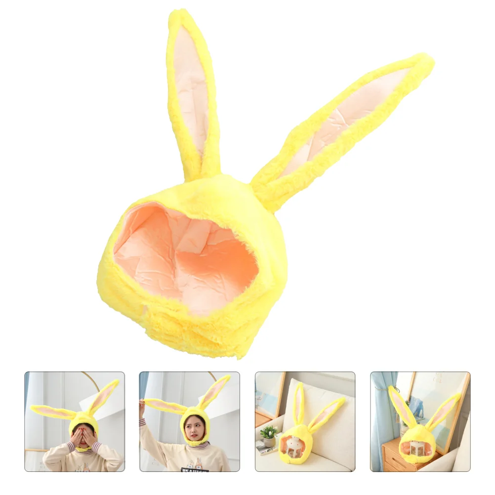 Bunny Ears Hat Plush Christmas Decorations Funny Easter Rabbit Party Novelty Headdress Cap Child