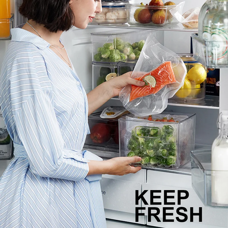 진공 실러 씰링 기계에 대 한 100 개/몫 진공 가방 주방에 대 한 가정용 식품 포장 저장 가방