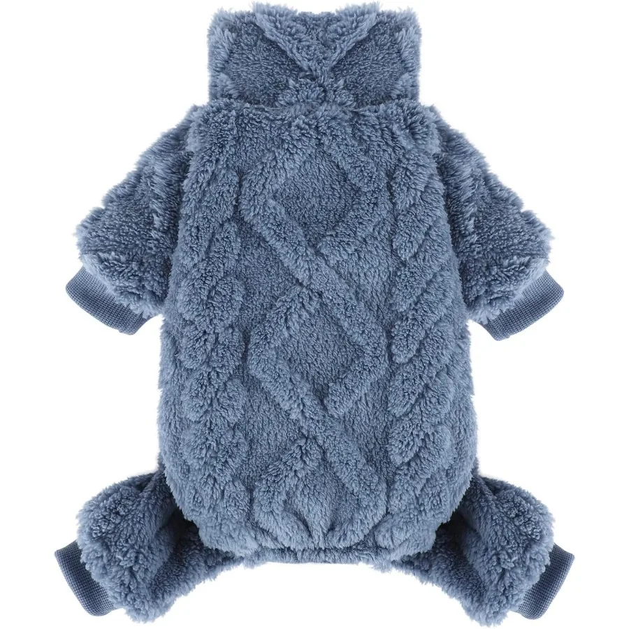 الكلب سترة الصوف الياقة المدورة الشتاء الكلب الملابس للكلاب الصغيرة الفتيات الصبي الدافئة الصوف جرو منامة نيسيس ملابس الحيوانات الأليفة جرو S #1