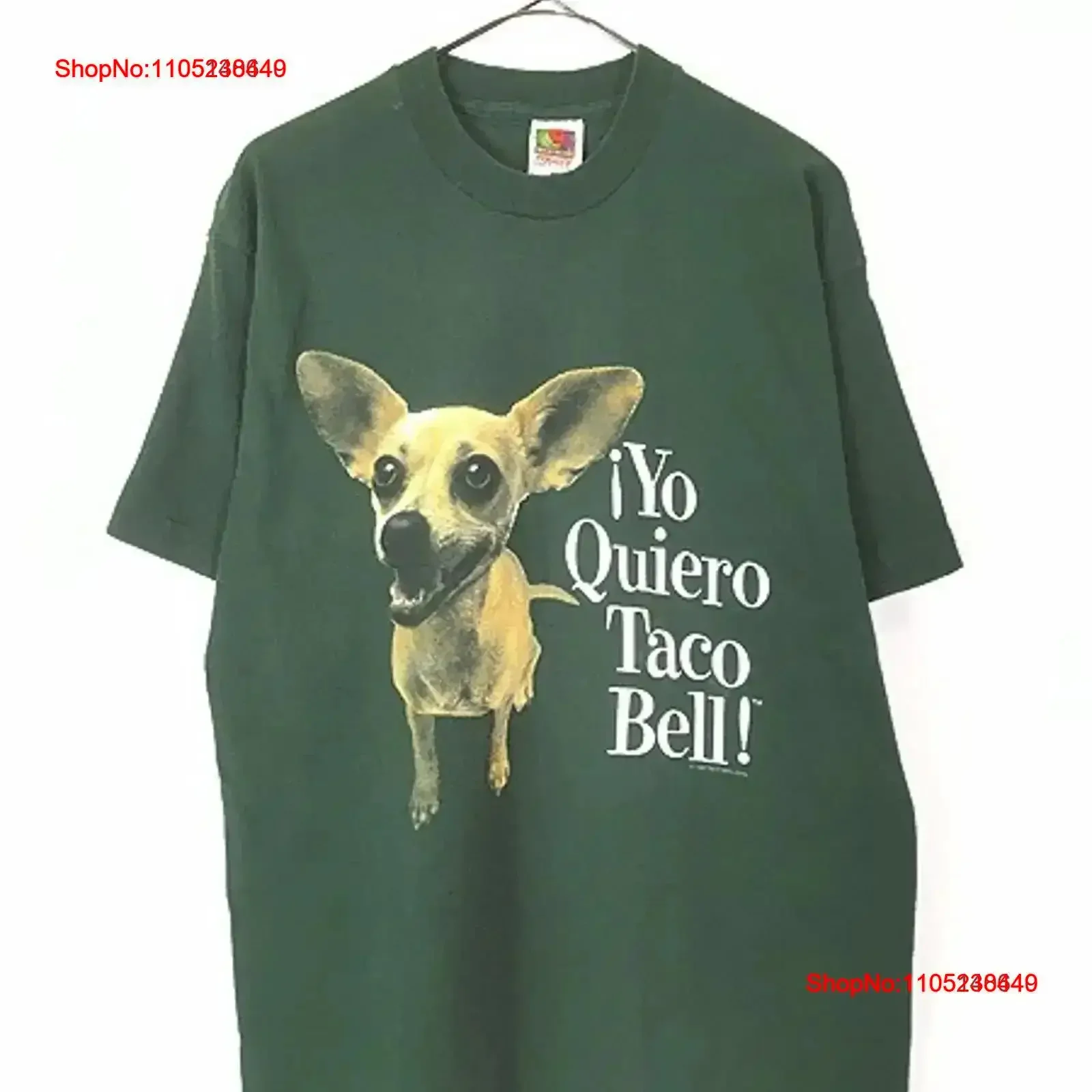 

Vintage 90S Tacobell Yo Quiero Taco Bell Chihuahua T Shirt L No yo1108 Washed Soft homme Stylish graphic fashion vintage