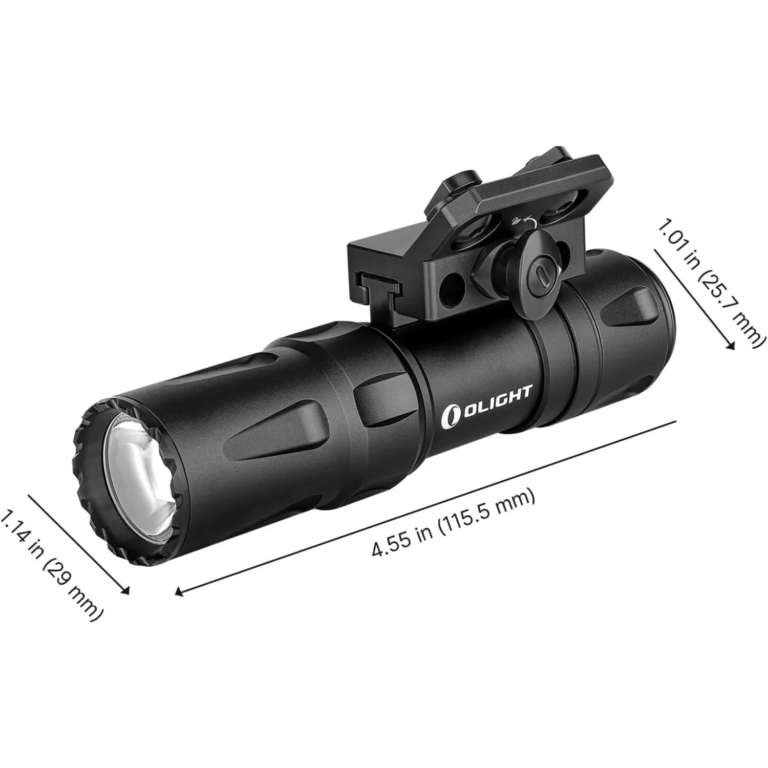 OLIGHT Odin Mini 1250 Lm 240m Ultra Compact Rechargeable Mlok-Mount Weaponlight, Removable Slide Rail Mount and Remote Switch