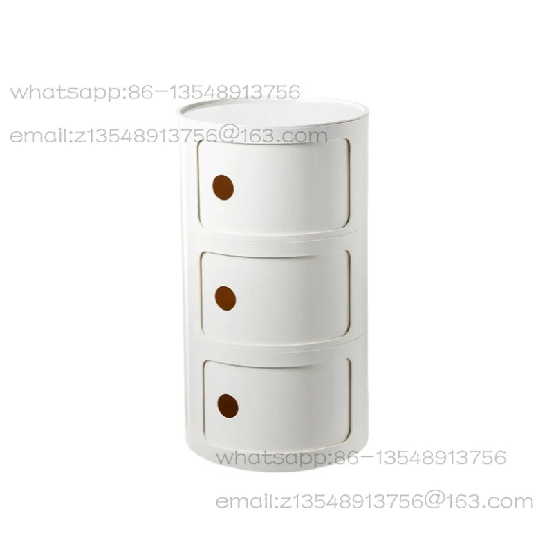 Bedroom bedside table Cream wind drawer floor storage cabinet Multi-layer small locker