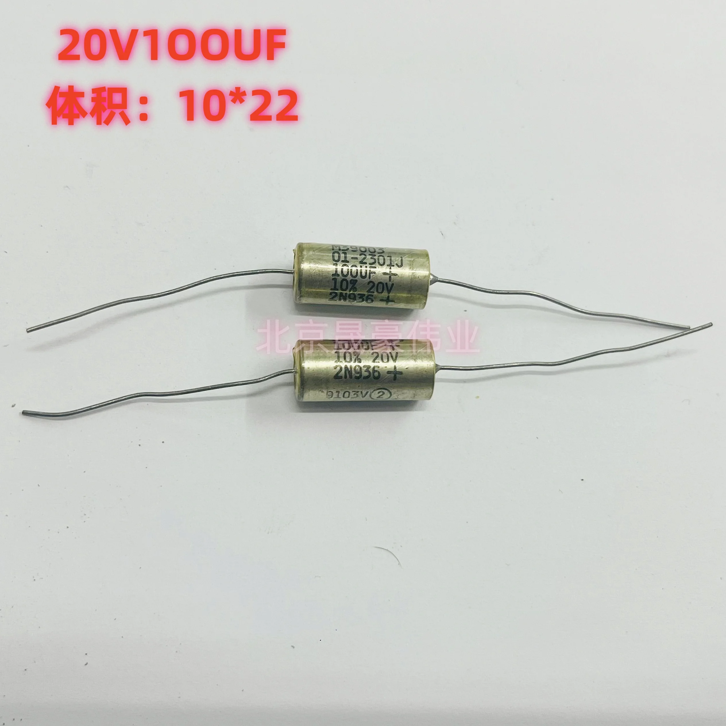 2 buah 10V100UF 16V100UF 20V100UF kapasitor elektrolitik aksial Tantalum 107 16V107K 100UF10V 100UF20V M39003 Capacitor 10%