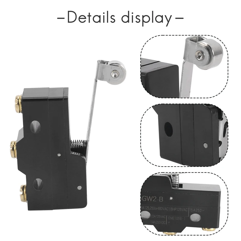 NEW-Panel Mount Long Hinge Roller Lever Ac Dc Basic Micro-Switch Z-15Gw2-B