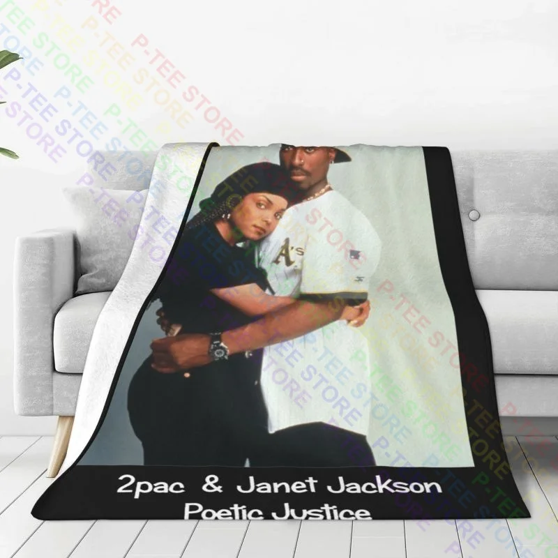 2Pac 2Pac And Janet Jackson Poetic Justice Blanket Winter Comfort All Season Cover Blanket Machine Washable