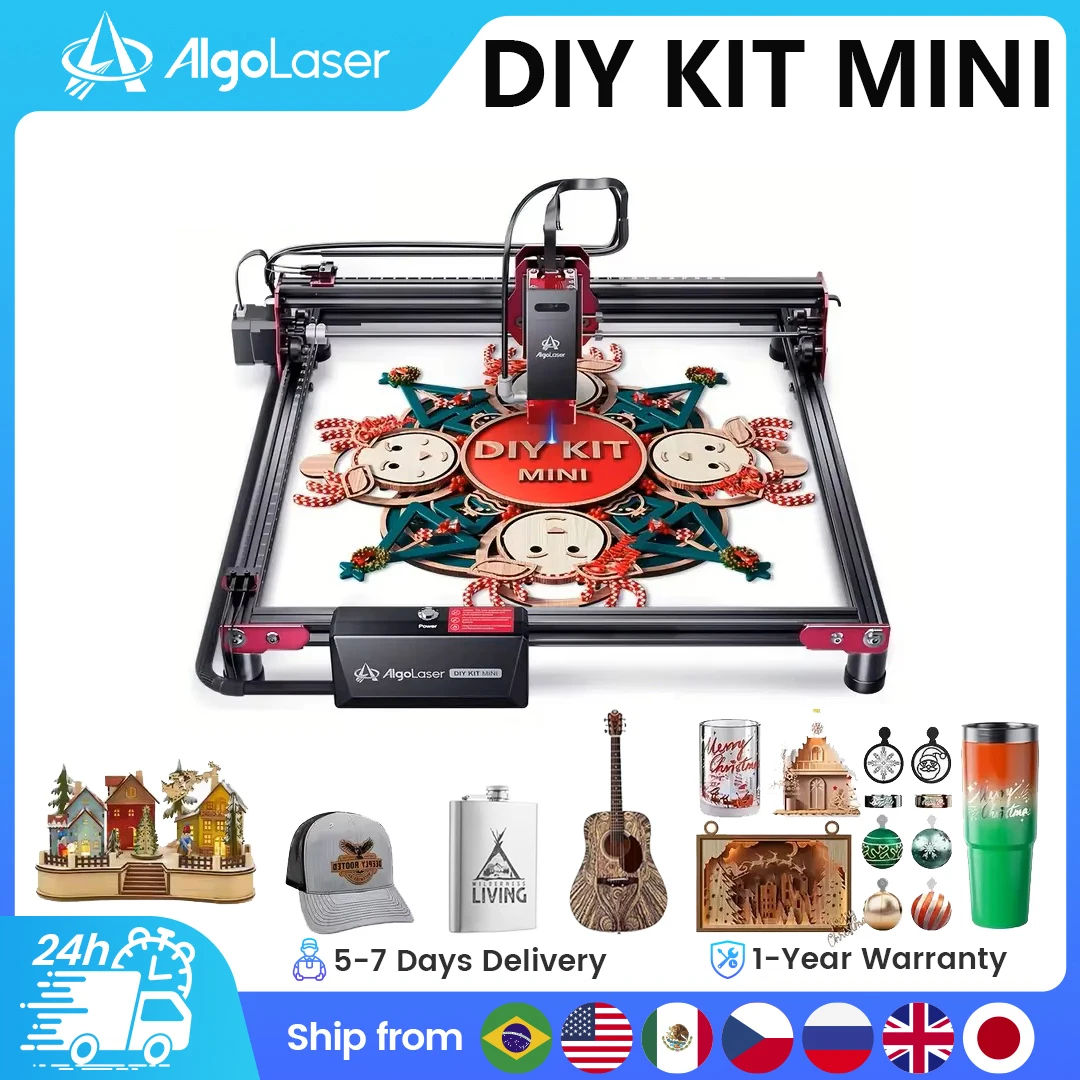 

Algolaser DIY KIT MINI Laser Engraver Laser Cutter Engraving Machine for Business Personalized Gifts Wood Metal Glass Acrylic