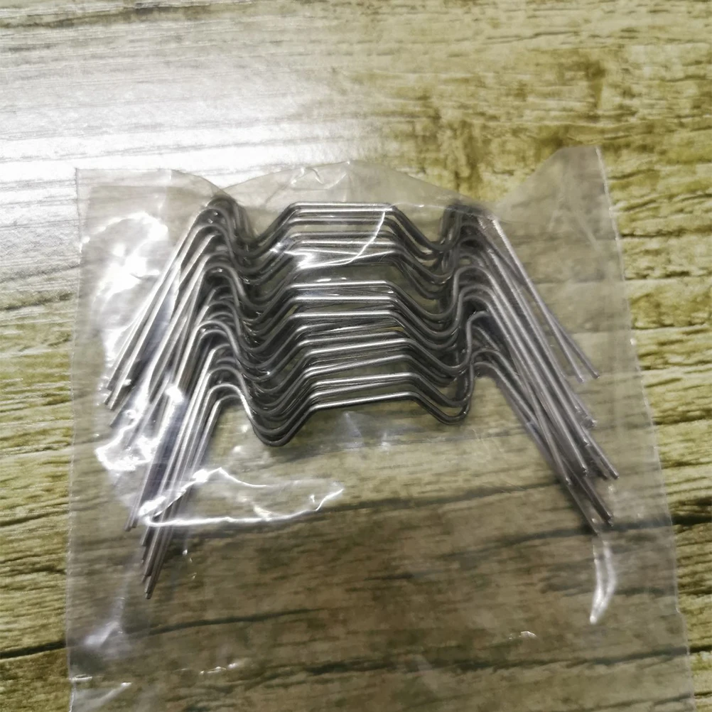

100pcs Stainless Durable W-shaped Garden Stakes Metal Ground Pegs Lawn Tent Canopy Fixing Outdoor Use