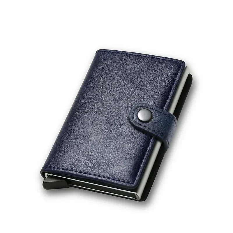 Rfid Bezoek Creditcardhouder Opslag Luxe Kleine Slimme Portemonnee Metalen Visitekaarthouder Case Dames Minimalistische Portemonnee voor Heren