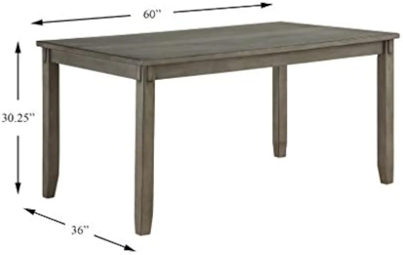 6 Piece Set Dining Table Grey with each seat supporting up to 250 lbs perfect for contemporary dining spaces classic