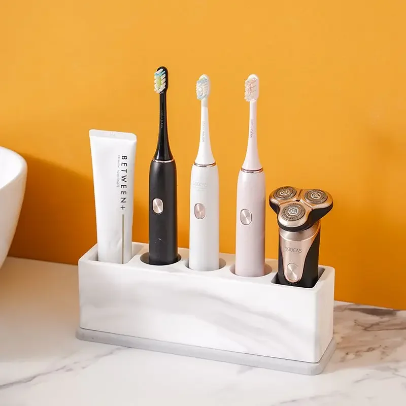 Electric Toothbrush Razor Holder Base Creative Toilet Mouthwash Cup Tooth Rack Bathroom Table Top Storage Drainage Holder