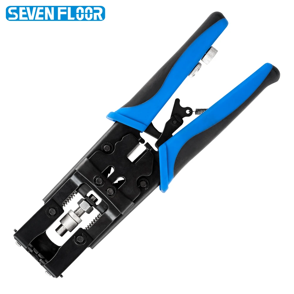 Pro Coaxial Compression Crimping Tool F Connector for RG6 RG59 RG58 Coax Cable TV Satellite Antenna CCTV Audio Video Pliers