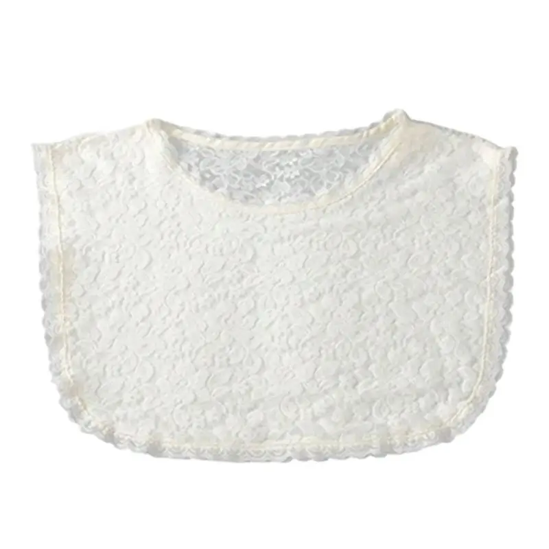39BD Polyester Lace False Collar with Openwork Pattern and Pullover Closure