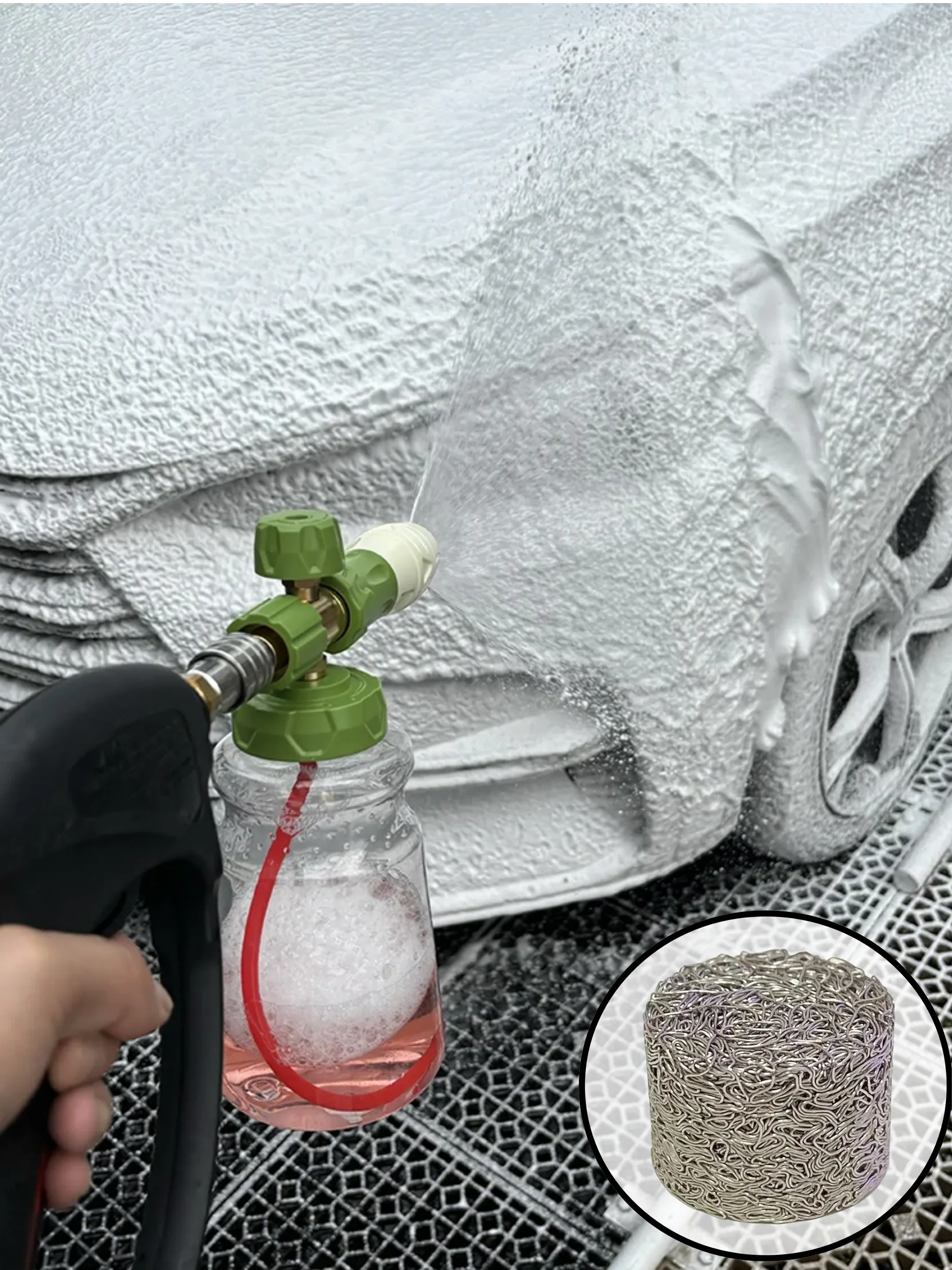 3,7/5 Gramm 10 Stück Schaumlanze Mesh Filter Edelstahl Tablet Autos Ersatz Generator Zubehör Camping Autowäsche – Detail 5