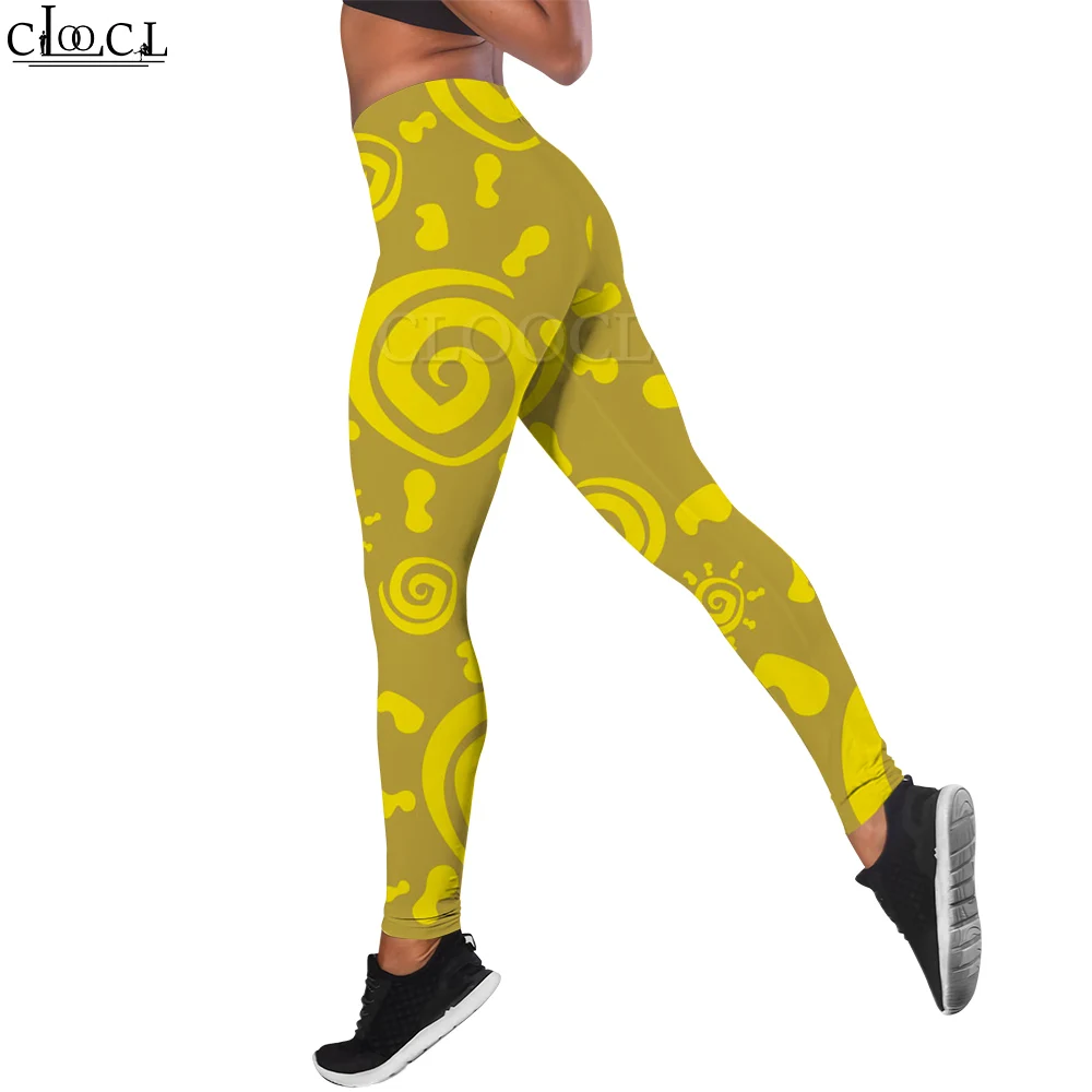 CLOOCL Leggings da donna alla moda Cartoon Sunny Pattern Stampa 3D Pantaloni elastici da allenamento per palestra femminile Pantaloni da yoga Stile Kawaii