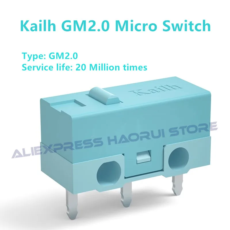 10Pcs Kailh GM2.0 GM4.0 GM8.0 micro switch 20M/60M/80M/90M/100 million times click 3pin gold alloy contact mouse button switches