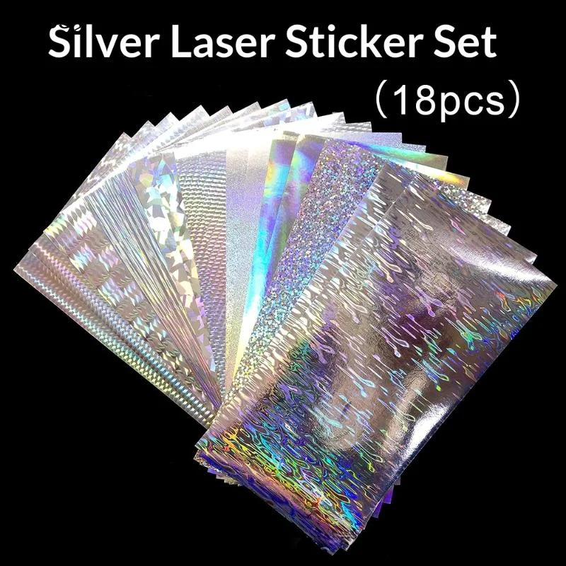 18Pcs Fish Scale Lure Tapes 20x10CM Flasher Dodger Baits Lure Making Fly Reflective Holographic Fishing Sticker 〔CC33〕