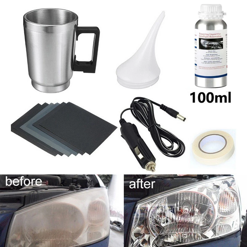 Car Headlight Restoration Kit Car Accessories Headlight Polish Repair Kit Headlamp Anti-Scratch Detailing Cleaning Maintenance