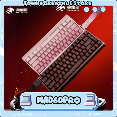MADLIONS MAD60HE MAD68HE Magnetic Switch Keyboard Wired Mechanical Keyboard 8000Hz 0.01mmRT Valorant Gaming Keyboard Custom