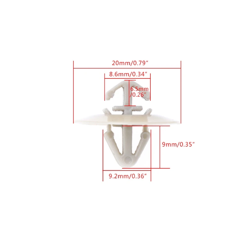 Clips de 100 piezas para renault Trafic Traffic, moldura lateral de protección inferior, embellecedor de puerta 85DF