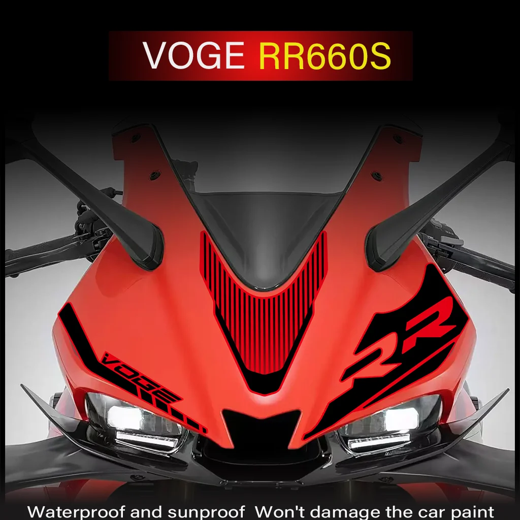 Autocollants réfléchissants en vinyle pour accessoires de Moto VOGE RR660S, décalcomanies de tête de carénage de Sport