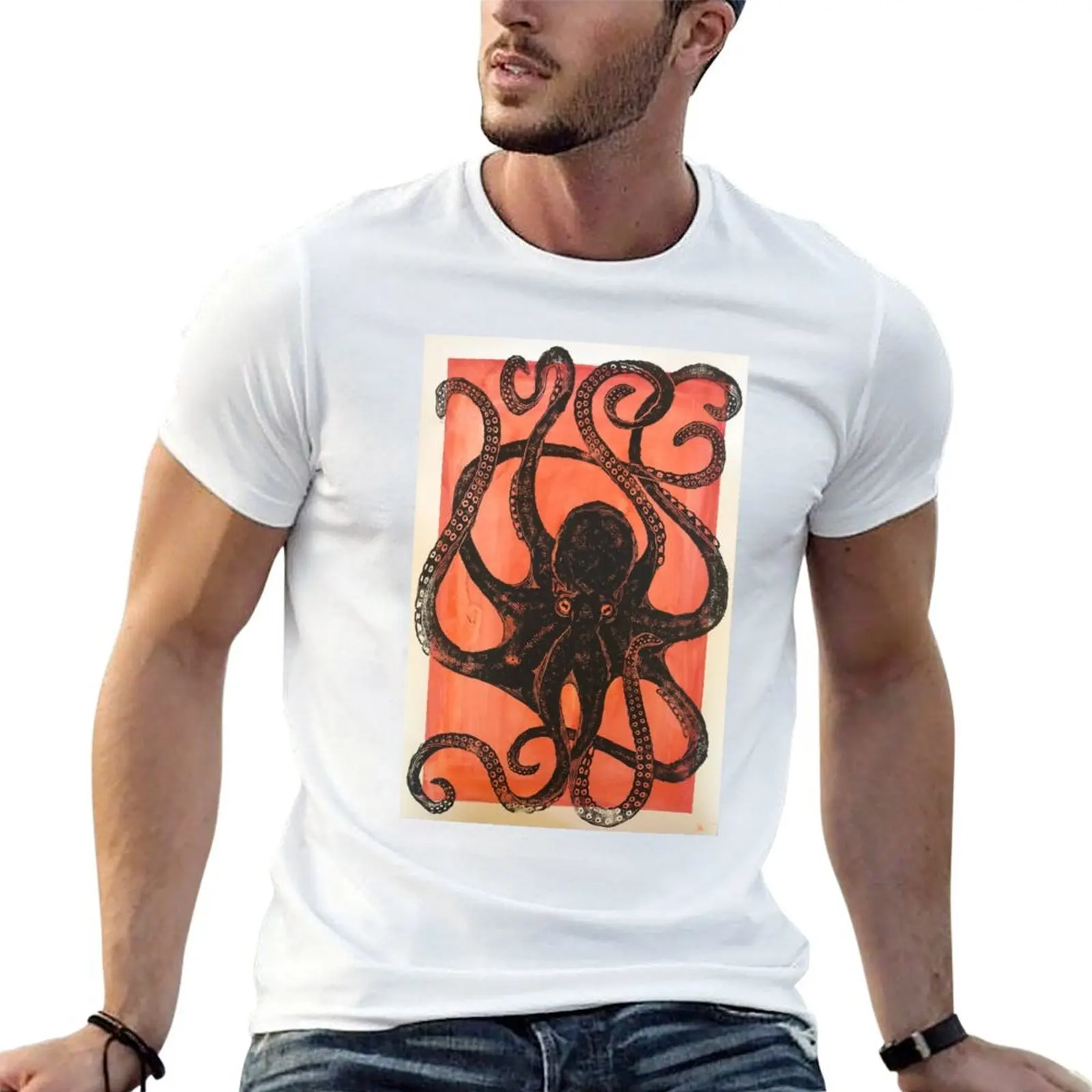 

Octopus T-Shirt funny t shirts man man t shirt heavy cotton t shirts for man slim fit T-shirt