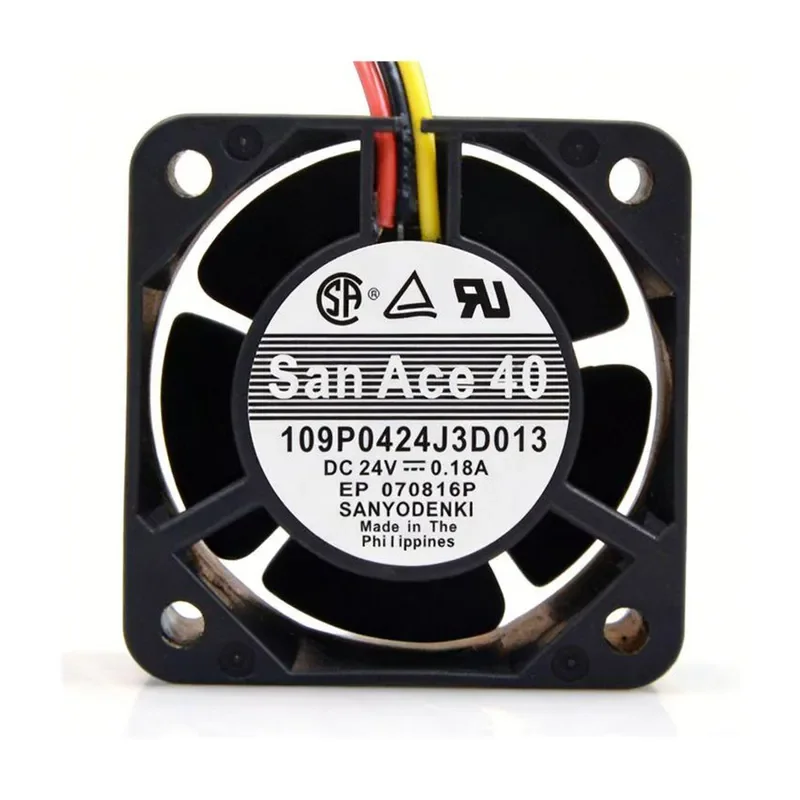 for Sanyo 109P0424J3D013 4028 24V 0.18A 4CM 3 Wire Cable with Detection Inverter Cooling Fan