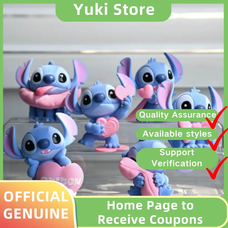 

Authentic New Stitch Warm Pink Series Blind Box Action Figure Mystery Box Girls' Birthday Gift Collectible Figurine Stitch Lover