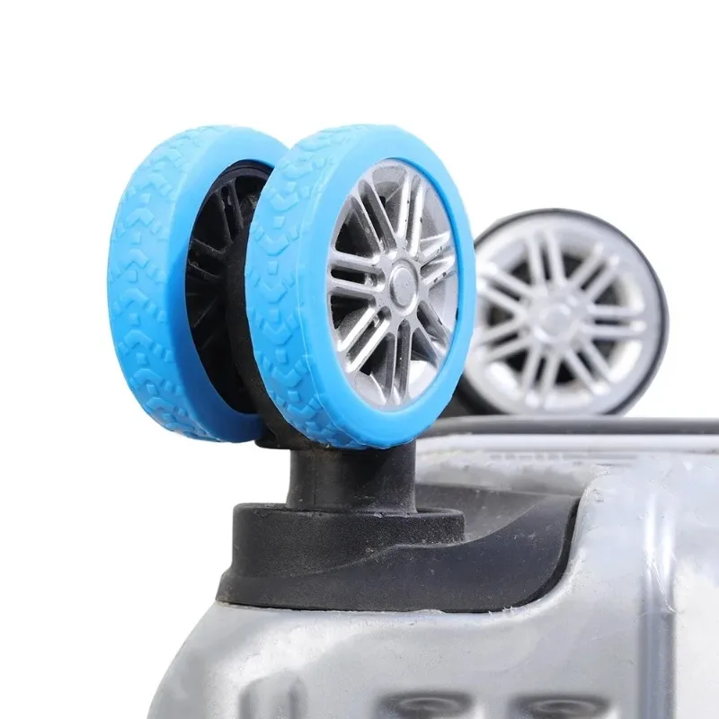8Pcs/pack Thicken Texture Silicone Wheels Protector For Luggage Reduce Noise Travel Luggage Wheels Cover Luggage Accessories