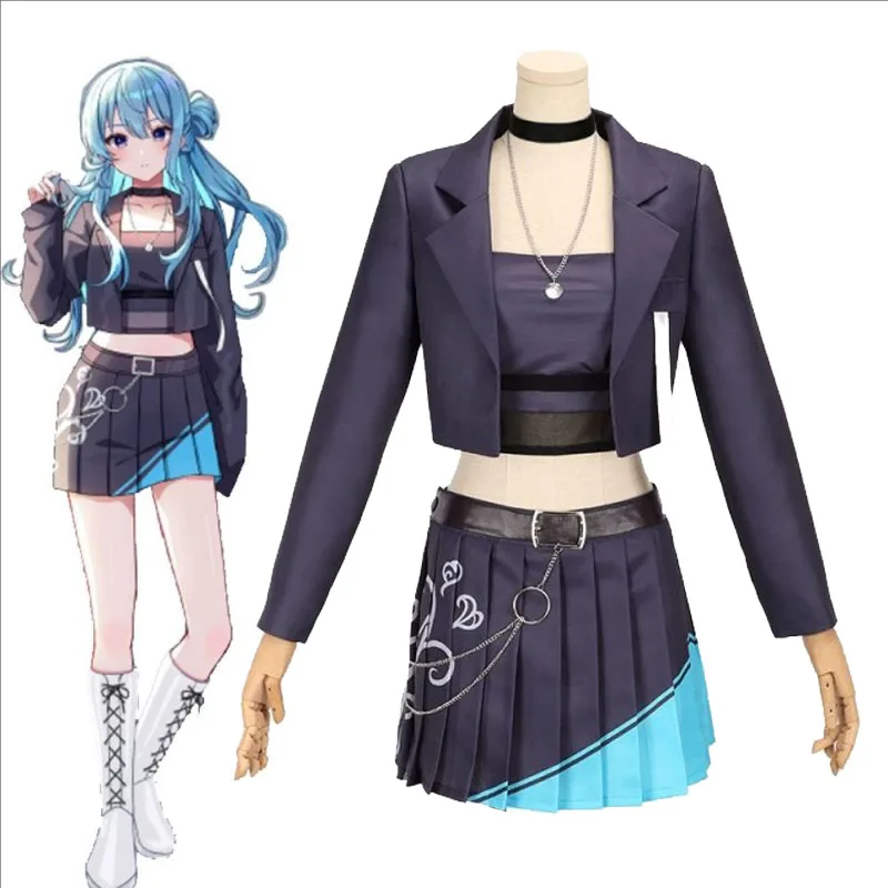 Vtuber Hosimati Suisei Cosplay Costume Hololive Virtual Youtuber Suisui JK Uniform Skirt Carnival Virtual Anchor Anime Clothing