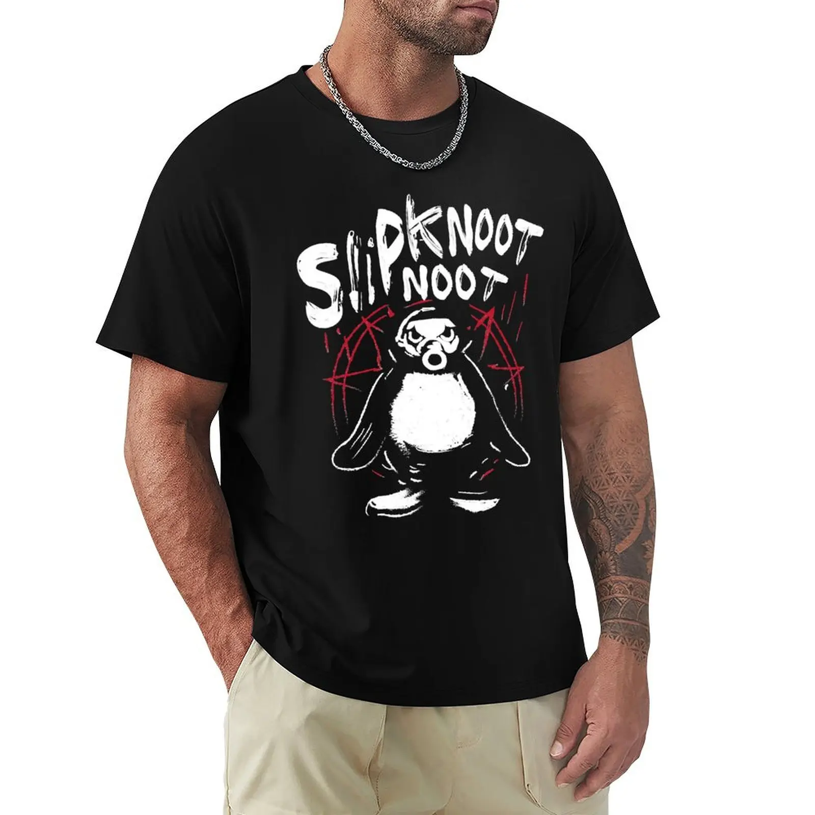 

Slipknoot noot penguin death metal goth hard rock T-Shirt blacks boys whites anime mens graphic t-shirts hip hop